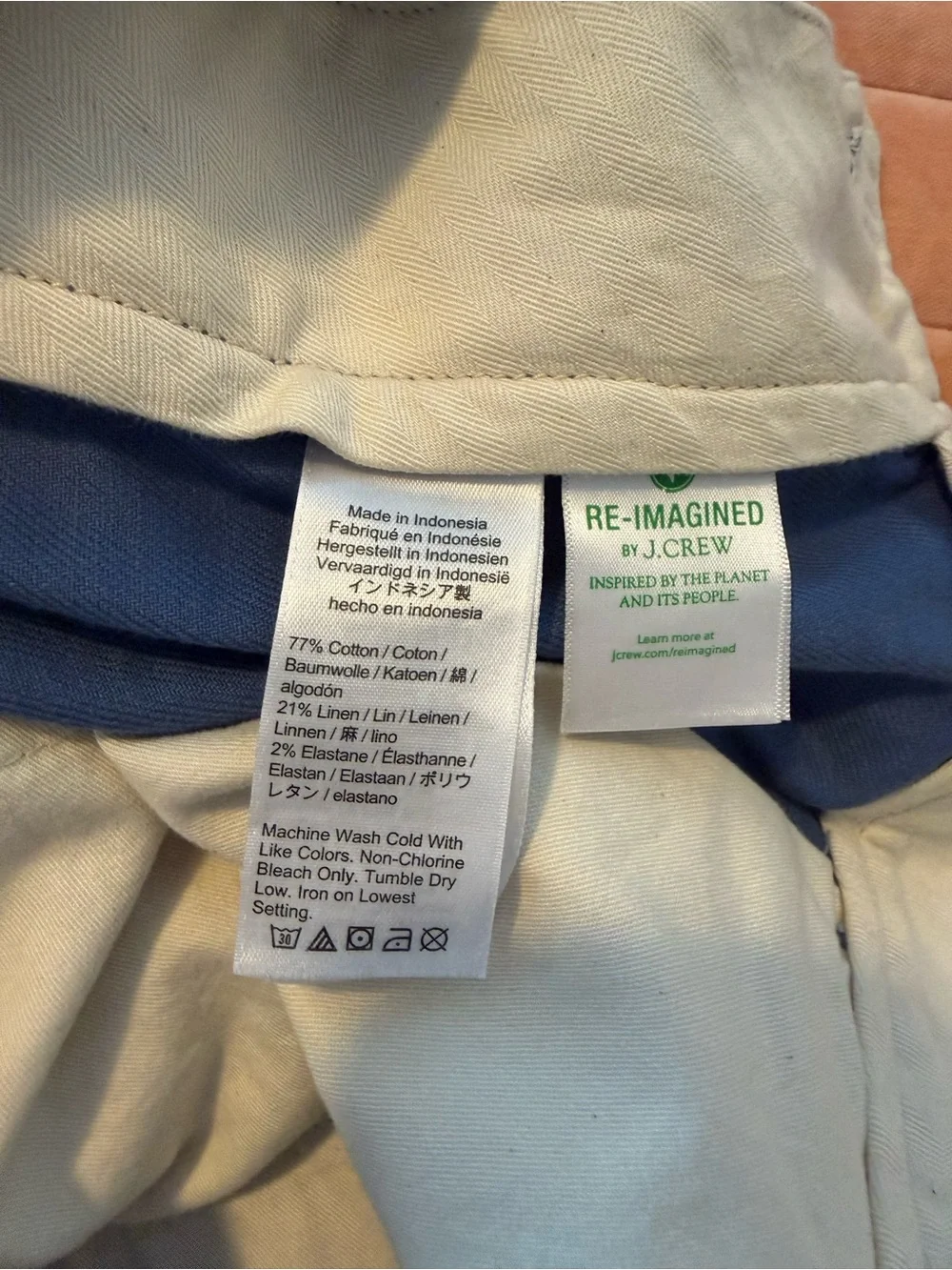 J.Crew NWT Straight-fit creased stretch cotton-blend twill trouser - 36x30